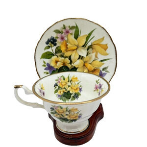 Royal Patrician Yellow Daffodil FOOTED CUP & SAUCER